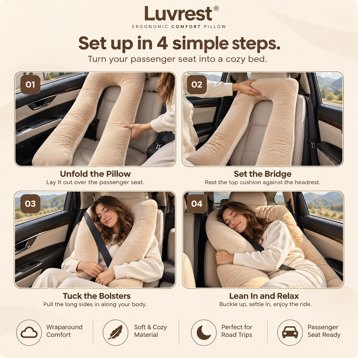 Luvrest™ Ergonomic Comfort Pillow